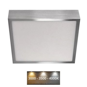 Стельовий LED світильник NEXXO LED/21W/230 3000/3500/4000K 22,5x22,5 см матовий хром