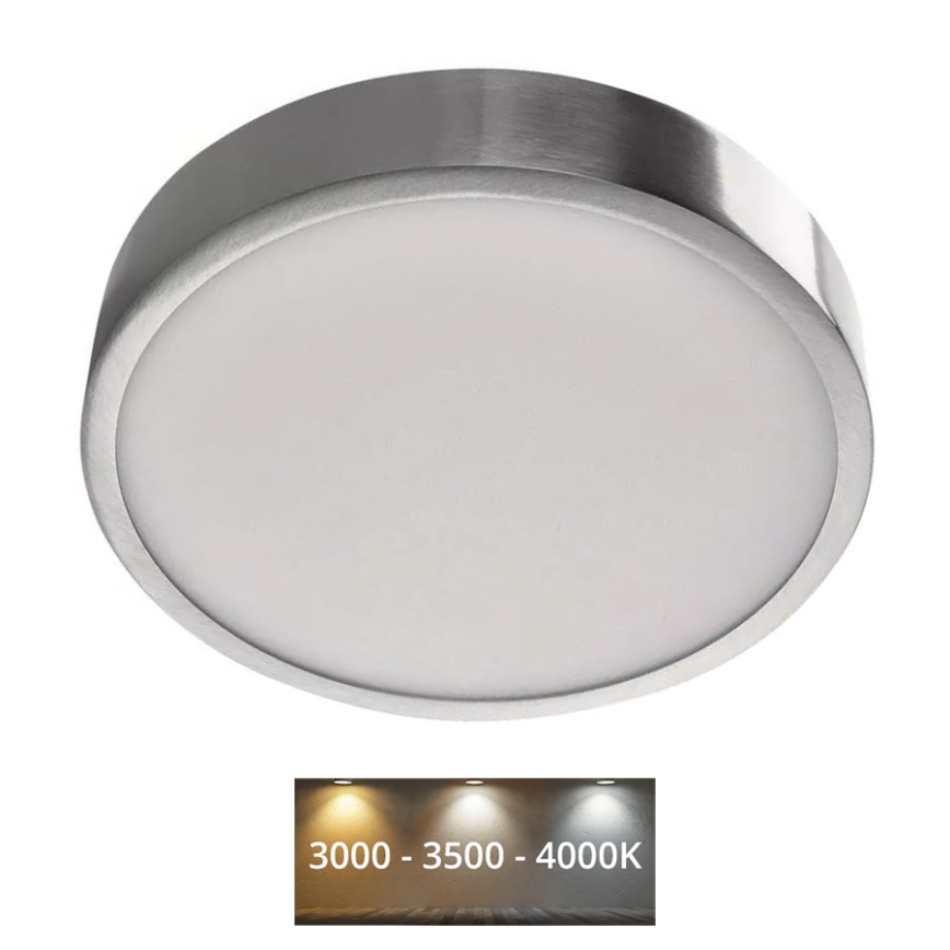Стельовий LED світильник NEXXO LED/21W/230V 3000/3500/4000K діаметр 22,5 см глянцевий хром