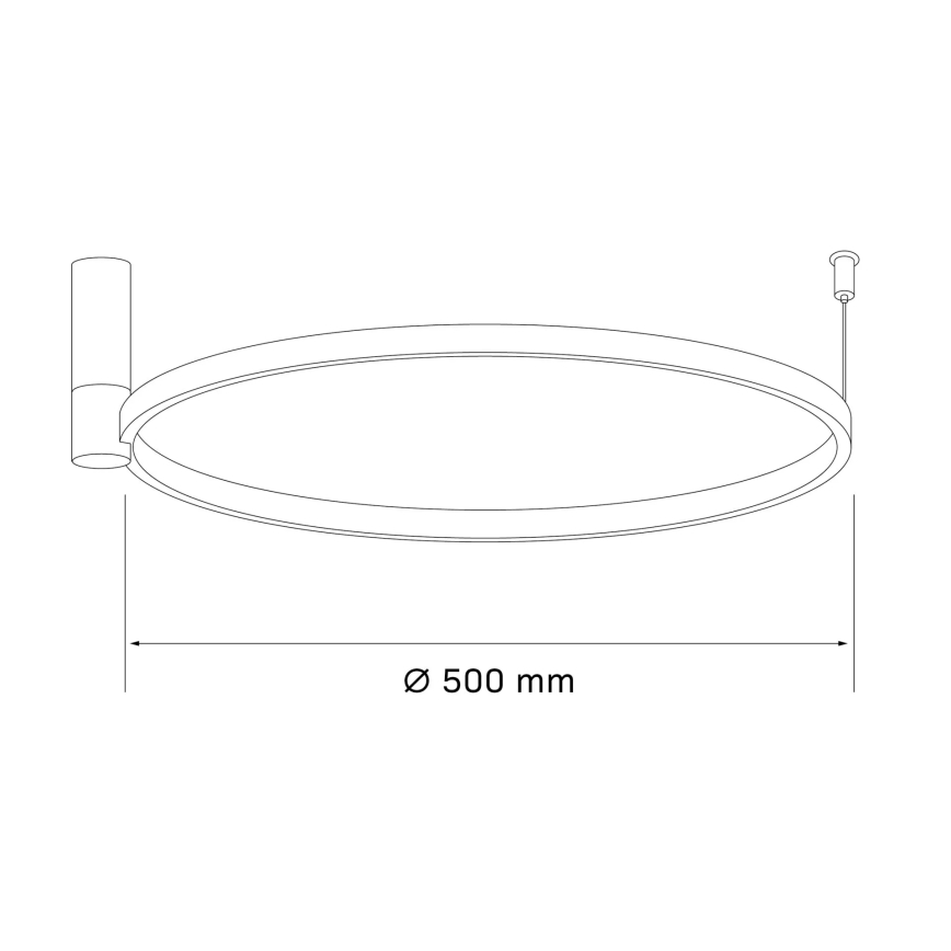 Стельовий LED світильник NOEMI LED/20W/230V 4000K діаметр 50 см матовий хром