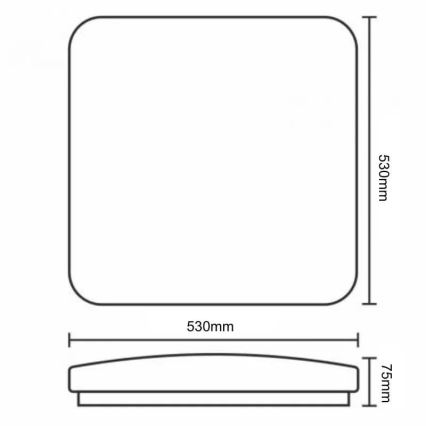 Світлодіодний стельовий світильник з регулюванням яскравості OPAL LED/60W/230V 3000-6500K + пульт дистанційного керування