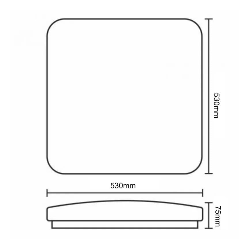 Світлодіодний стельовий світильник з регулюванням яскравості OPAL LED/60W/230V 3000-6500K + пульт дистанційного керування