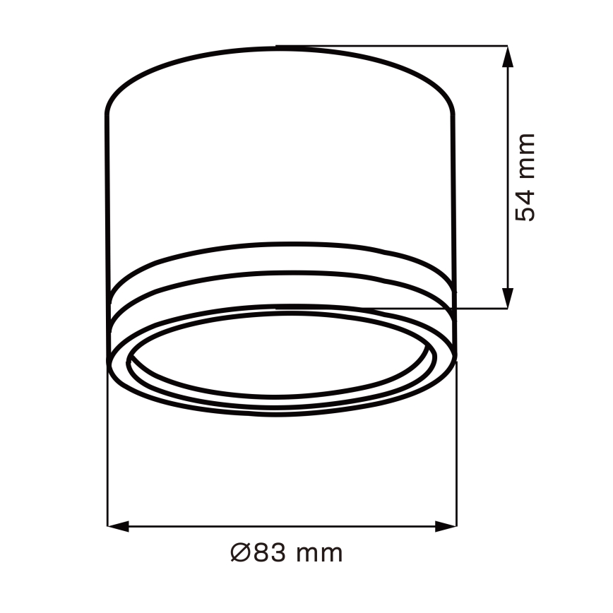 Стельовий LED світильник PARIS 1xGX53/6W/230V чорний