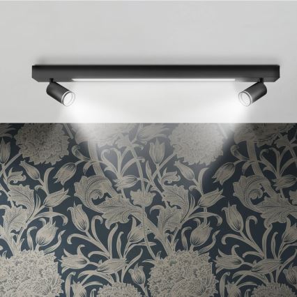 Стельовий LED світильник PARIS LED/24W/230V + 2xGU10/10W чорний
