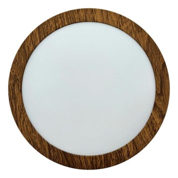 Стельовий LED світильник RING LED/12W/230V 4200K діаметр 16 см коричневий