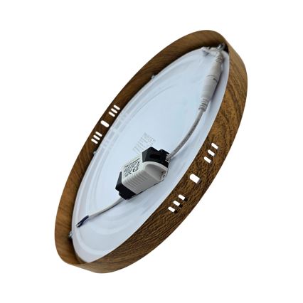 Стельовий LED світильник RING LED/24W/230V 4200K діаметр 28,5 см коричневий