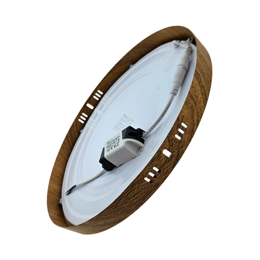 Стельовий LED світильник RING LED/24W/230V 4200K діаметр 28,5 см коричневий