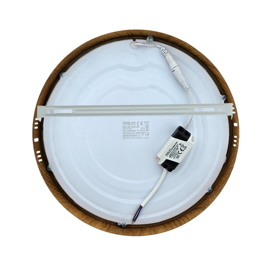 Стельовий LED світильник RING LED/24W/230V 4200K діаметр 28,5 см коричневий
