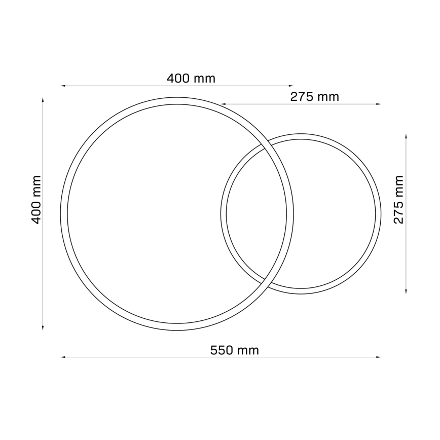 Стельовий LED світильник ROMAN LED/33W/230V 4000K чорний