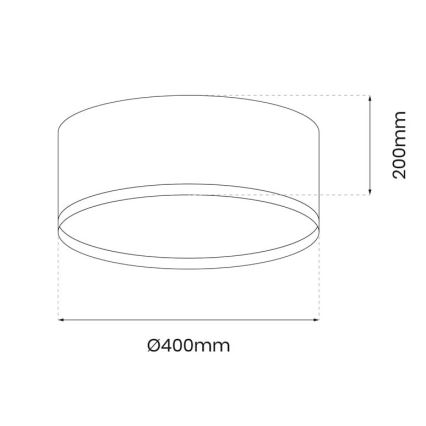 Стельовий LED світильник RONDO LED/18W/230V чорний