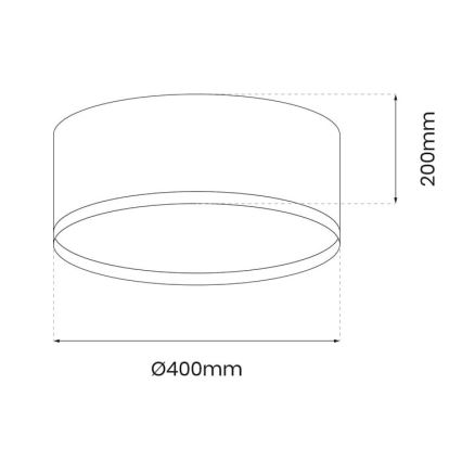 Стельовий LED світильник RONDO LED/18W/230V зелений