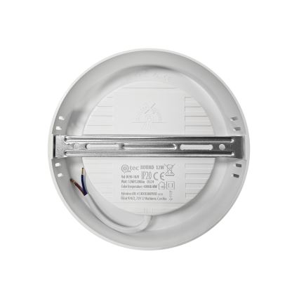 Стельовий LED світильник ROUND LED/12W/230V 4000K діаметр 16,7 см білий