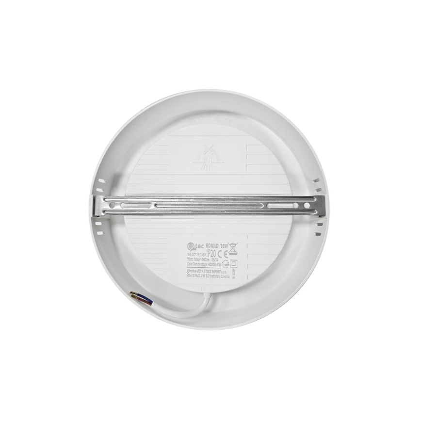 Стельовий LED світильник ROUND LED/18W/230V 4000K діаметр 21,5 см білий