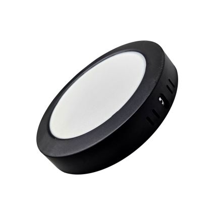 Стельовий LED світильник ROUND LED/18W/230V 4000K діаметр 21,7 см чорний