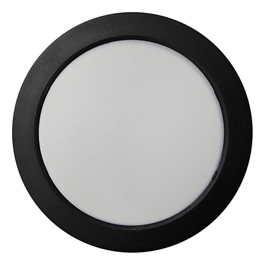 Стельовий LED світильник ROUND LED/18W/230V 4000K діаметр 21,7 см чорний