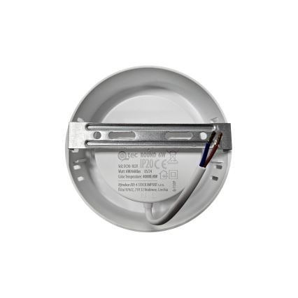 Стельовий LED світильник ROUND LED/6W/230V 4000K діаметр 12,1 см білий