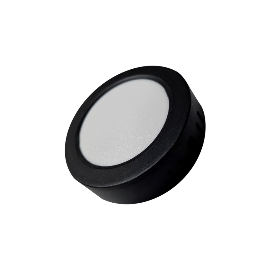 Стельовий LED світильник ROUND LED/6W/230V 4000K діаметр 12,1 см чорний