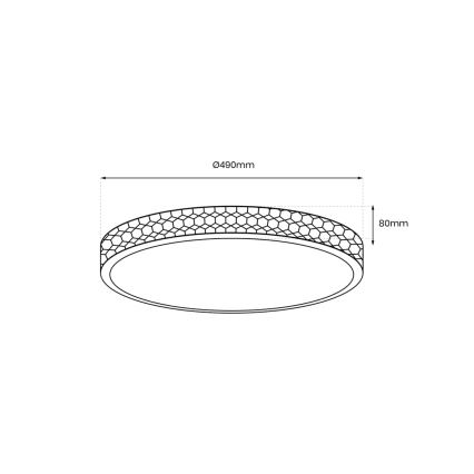 Стельовий LED світильник SHINY LED/34W/230V золотий