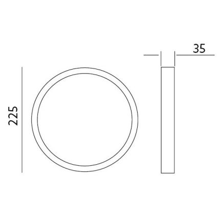 Стельовий LED світильник SIGARO CIRCLE LED/24W/230V 4000K IP40
