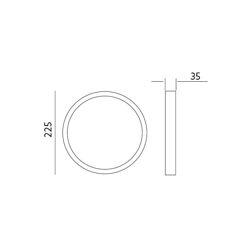 Стельовий LED світильник SIGARO CIRCLE LED/24W/230V 4000K IP40