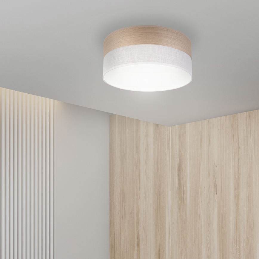 Стельовий LED світильник SIRJA WOOD LED/20W/230V діаметр 35 см білий/дуб