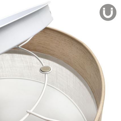 Стельовий LED світильник SIRJA WOOD LED/20W/230V діаметр 35 см білий/дуб