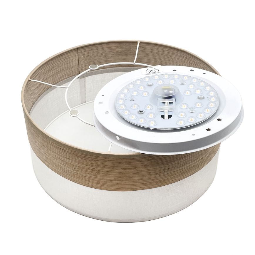 Стельовий LED світильник SIRJA WOOD LED/20W/230V діаметр 35 см білий/дуб