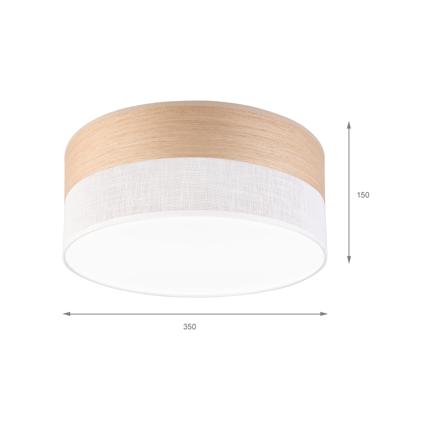 Стельовий LED світильник SIRJA WOOD LED/20W/230V діаметр 35 см білий/дуб