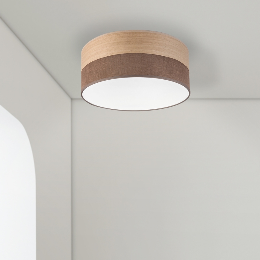 Стельовий LED світильник SIRJA WOOD LED/20W/230V діаметр 35 см коричневий/дуб