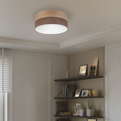 Стельовий LED світильник SIRJA WOOD LED/20W/230V діаметр 35 см коричневий/дуб