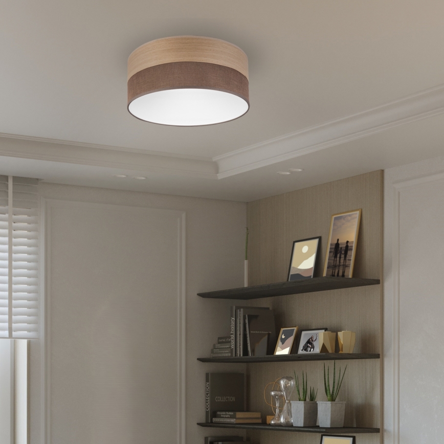 Стельовий LED світильник SIRJA WOOD LED/20W/230V діаметр 35 см коричневий/дуб