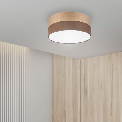 Стельовий LED світильник SIRJA WOOD LED/20W/230V діаметр 35 см коричневий/дуб