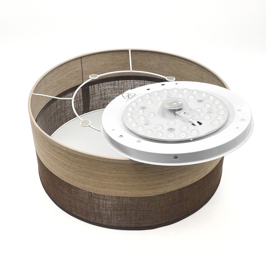 Стельовий LED світильник SIRJA WOOD LED/20W/230V діаметр 35 см коричневий/дуб