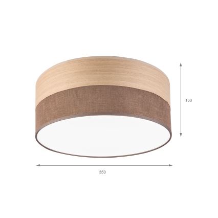 Стельовий LED світильник SIRJA WOOD LED/20W/230V діаметр 35 см коричневий/дуб