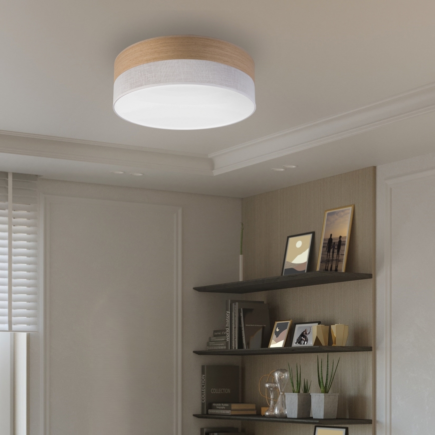 Стельовий LED світильник SIRJA WOOD LED/36W/230V діаметр 45 см білий/дуб