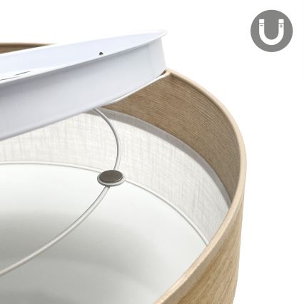 Стельовий LED світильник SIRJA WOOD LED/36W/230V діаметр 45 см білий/дуб