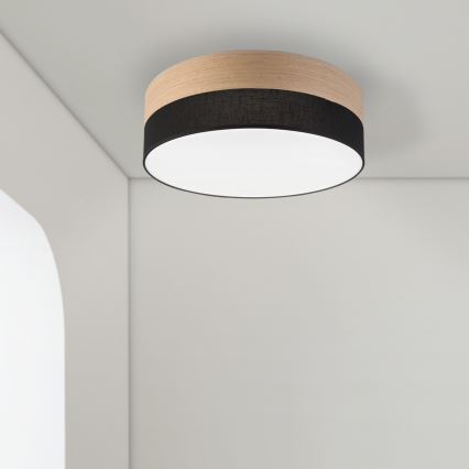 Стельовий LED світильник SIRJA WOOD LED/36W/230V діаметр 45 см чорний/дуб