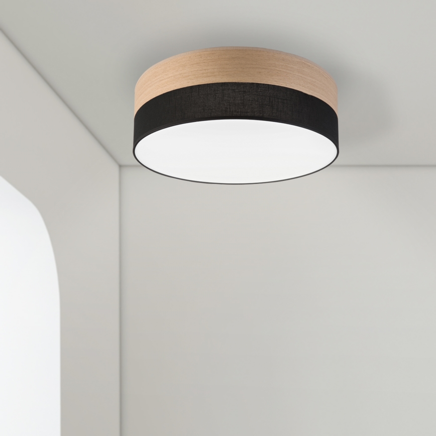 Стельовий LED світильник SIRJA WOOD LED/36W/230V діаметр 45 см чорний/дуб