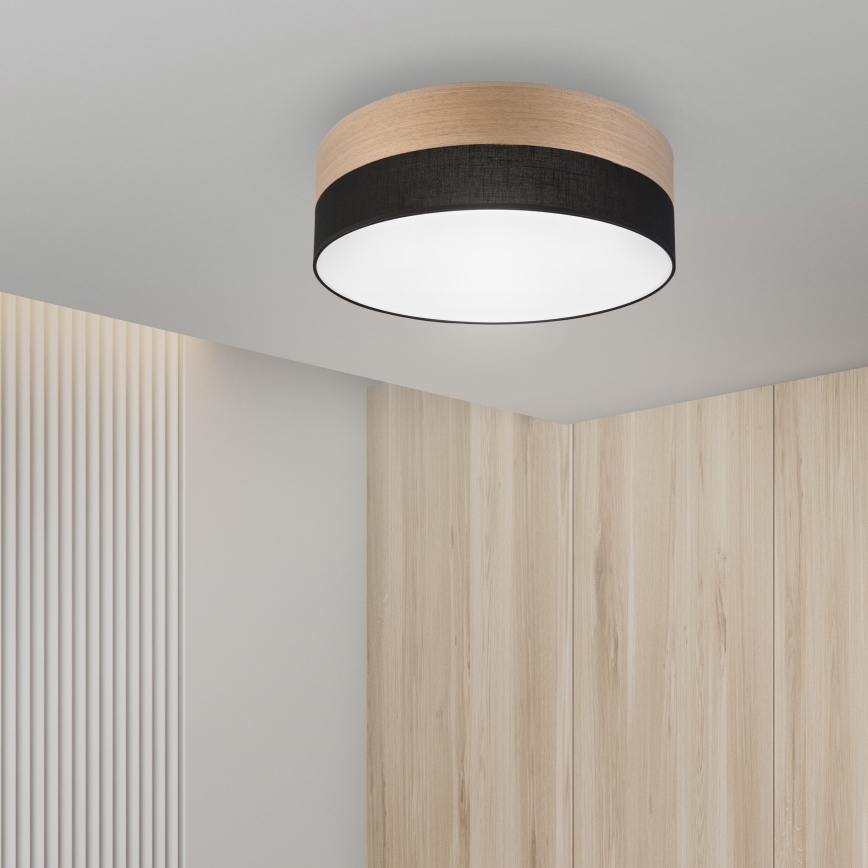 Стельовий LED світильник SIRJA WOOD LED/36W/230V діаметр 45 см чорний/дуб