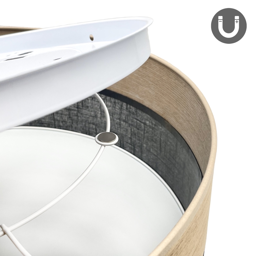 Стельовий LED світильник SIRJA WOOD LED/36W/230V діаметр 45 см чорний/дуб