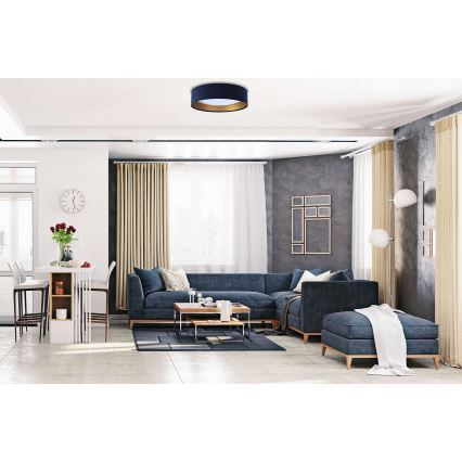 Стельовий LED світильник з регулюванням яскравості SMART GALAXY LED/36W/230V ⌀ 55 см 2700-6500K Wi-Fi Tuya синій/золотий + дистанційне керування