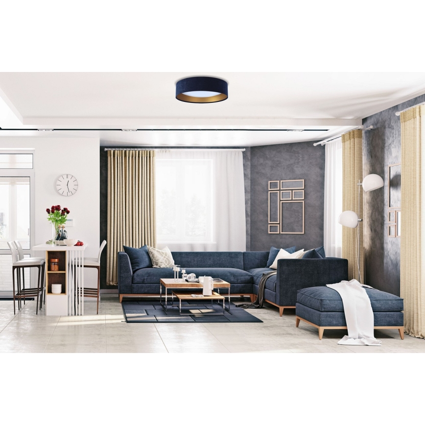 Стельовий LED світильник з регулюванням яскравості SMART GALAXY LED/36W/230V ⌀ 55 см 2700-6500K Wi-Fi Tuya синій/золотий + дистанційне керування