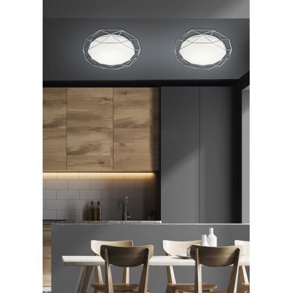 Стельовий LED світильник SVEN LED/24W/230V діаметр 43 см глянцевий хром