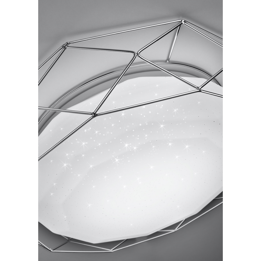 Стельовий LED світильник SVEN LED/24W/230V діаметр 43 см глянцевий хром