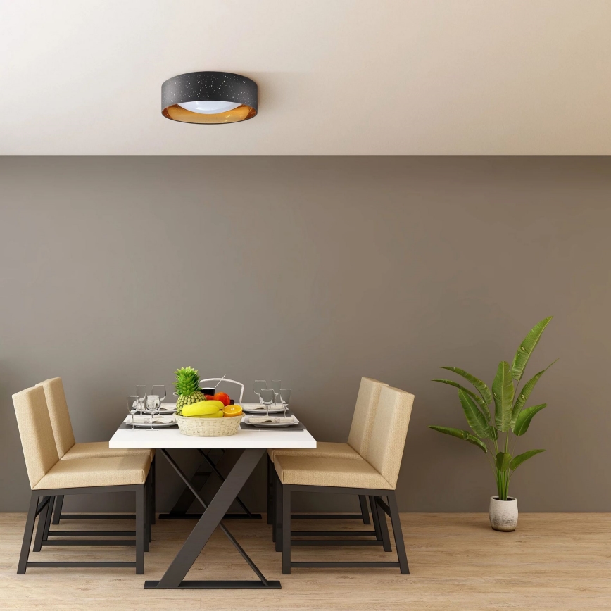 Стельовий LED світильник TULUZA LED/18W/230V діаметр 32 см чорний