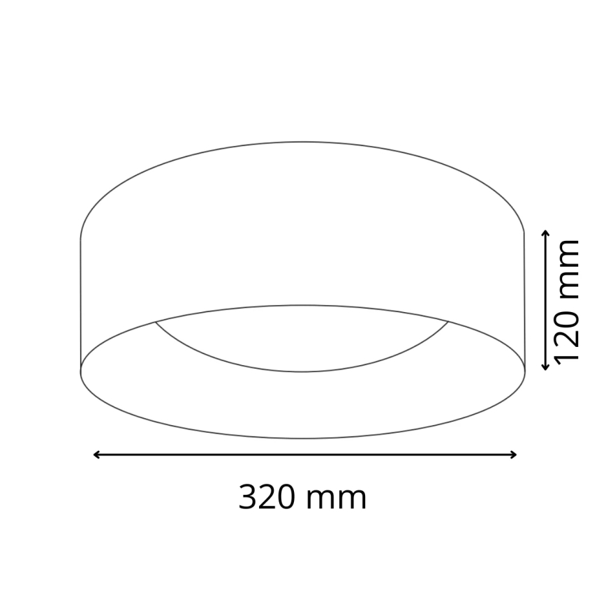 Стельовий LED світильник TULUZA LED/18W/230V діаметр 32 см чорний