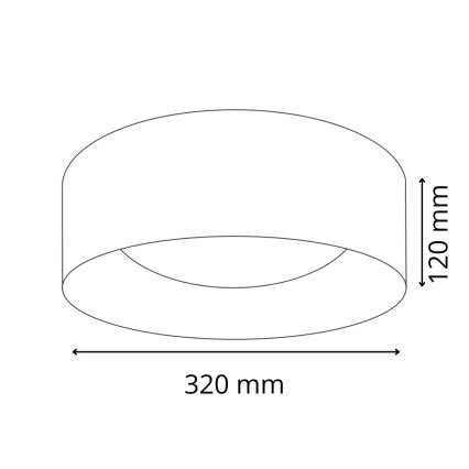 Стельовий LED світильник TULUZA LED/18W/230V діаметр 32 см коричневий