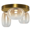 Стельовий LED світильник VASO LED/12W/230V діаметр 42 см золотий/димчастий