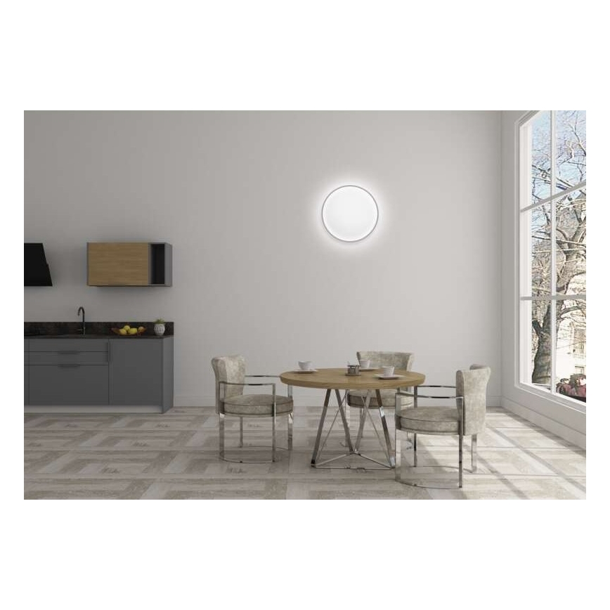 Стельовий LED світильник з регулюванням яскравості LED/24W/230V + дистанційне керування круглий