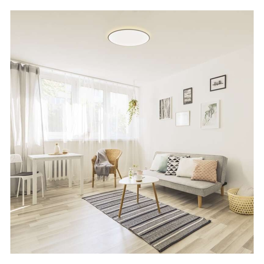 Стельовий LED світильник з регулюванням яскравості LED/24W/230V + дистанційне керування круглий