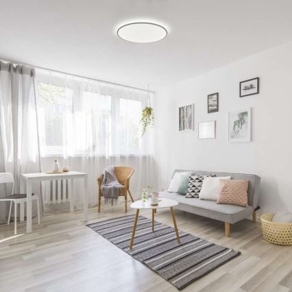 Стельовий LED світильник з регулюванням яскравості LED/24W/230V + дистанційне керування круглий